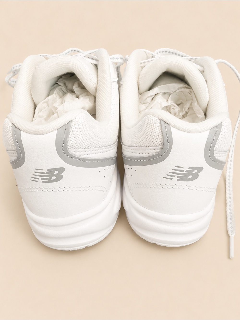 New Balance White and Light Gray ComfortRide Sneakers - Picture 3 of 3